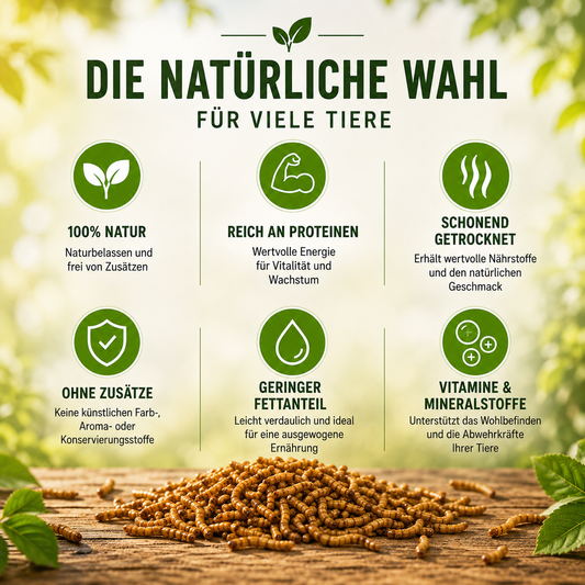 Getrocknete Mehlwürmer