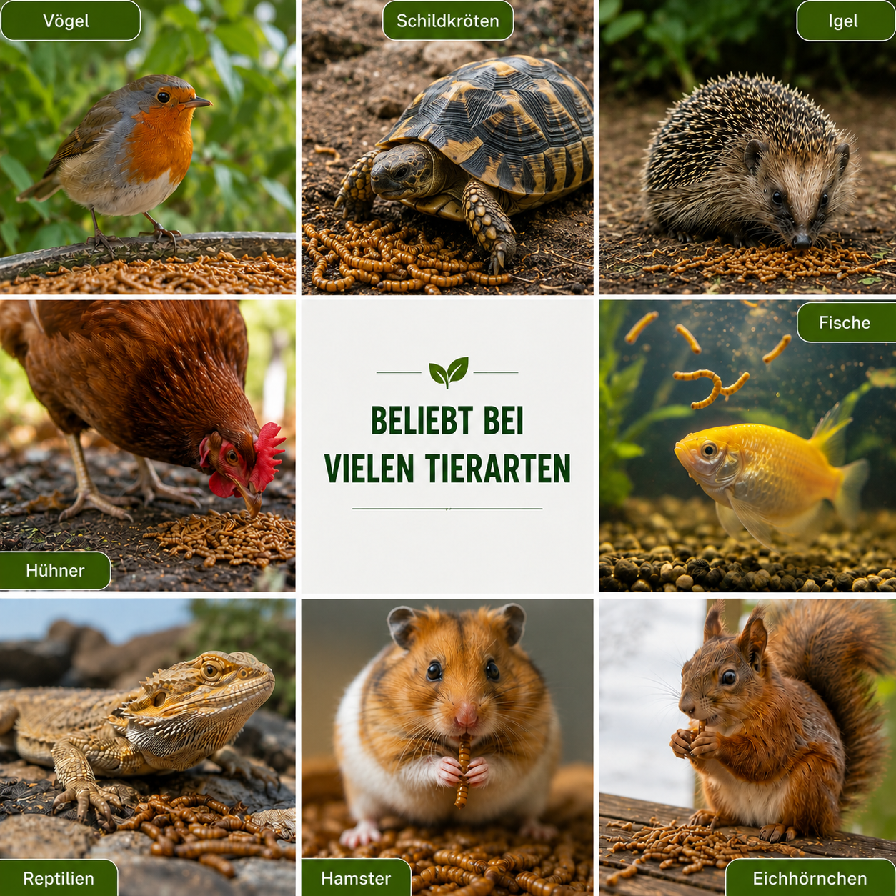 Igelfutter getrocknete Mehlwürmer